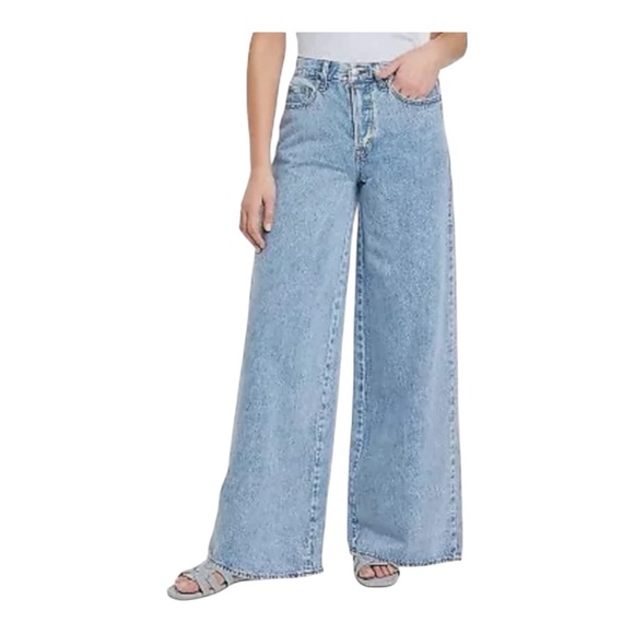 Universal Thread Denim - NWT Universal Thread Women's Mid Rise Light Wash Wide-Leg Jeans Size 14